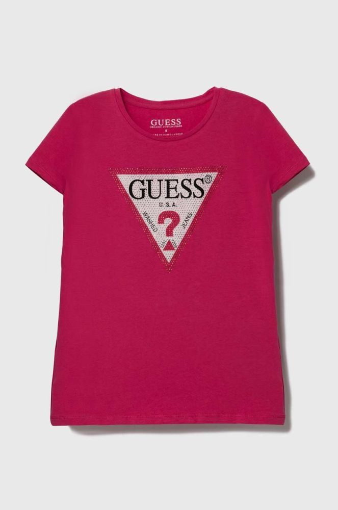 Дитяча футболка Guess колір рожевий (3517627)