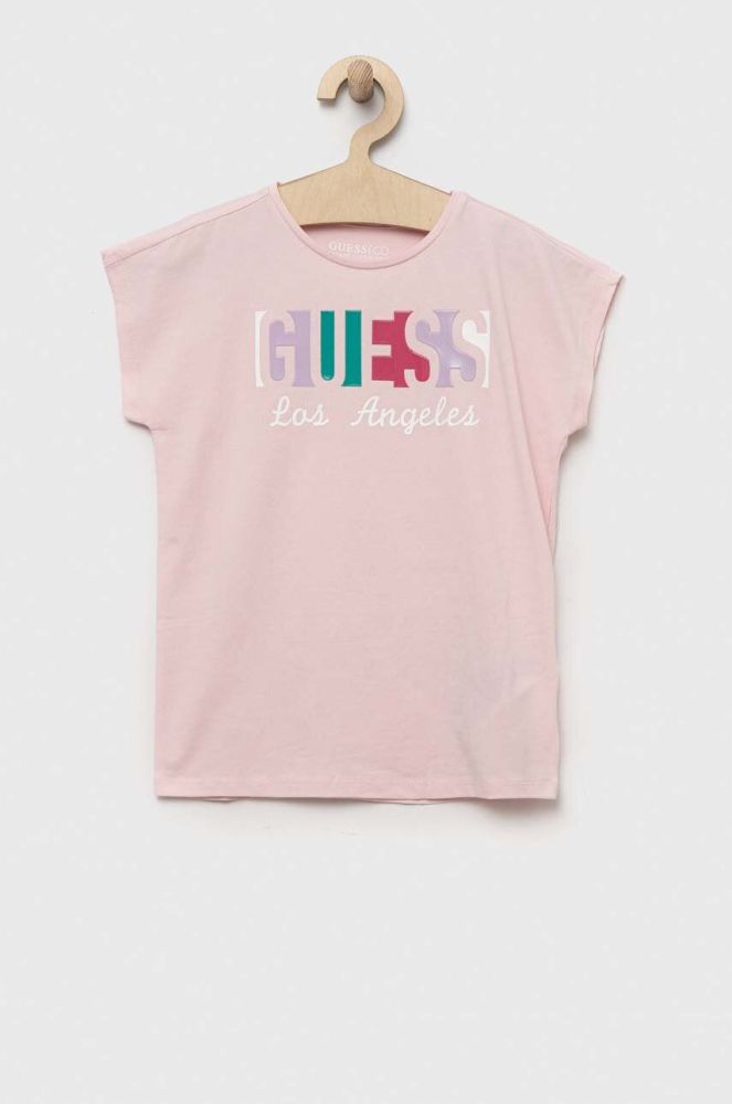Дитяча футболка Guess колір рожевий (3322646)