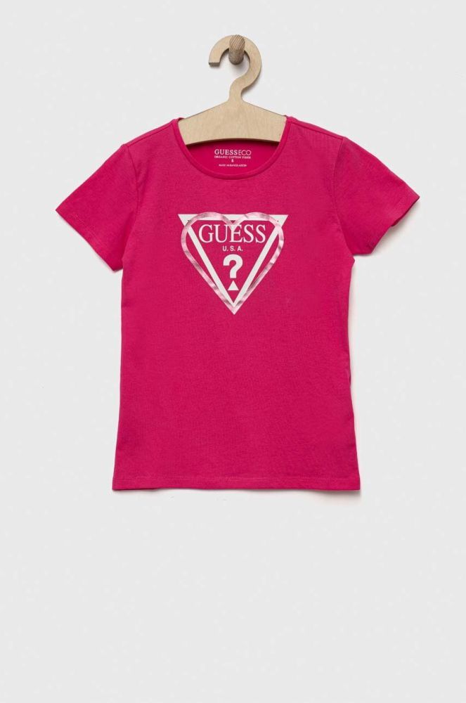 Дитяча футболка Guess колір рожевий (3294397)