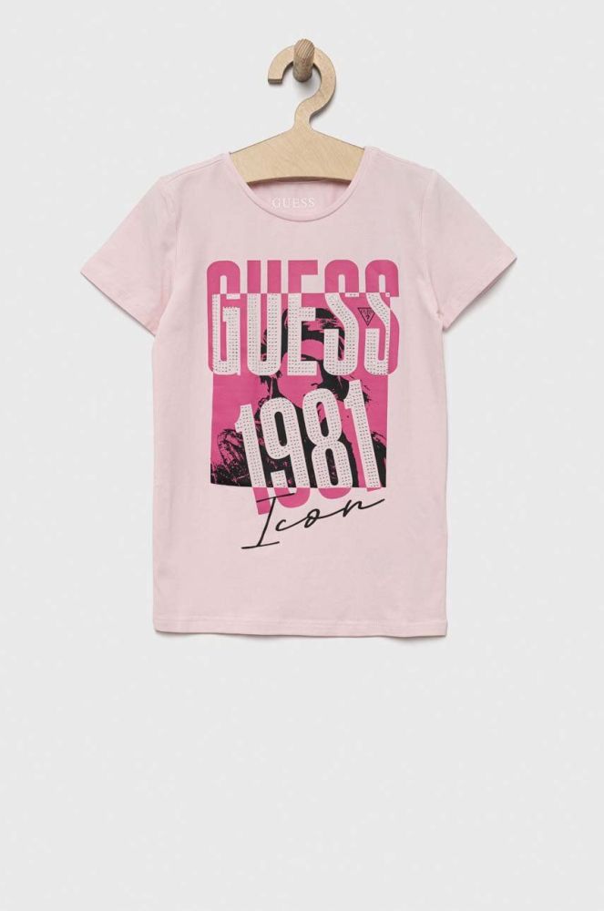 Дитяча футболка Guess колір рожевий (3294421)