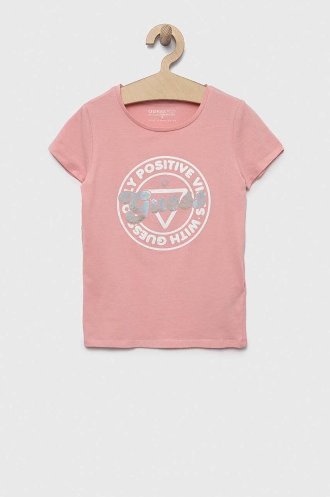 Дитяча футболка Guess колір рожевий (3328910)