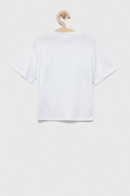 Дитяча бавовняна футболка Guess колір білий (3299645) фото 2