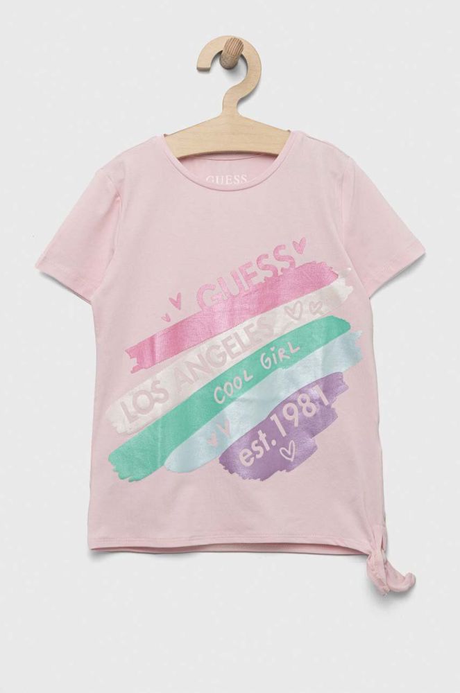 Дитяча футболка Guess колір рожевий (3325850)
