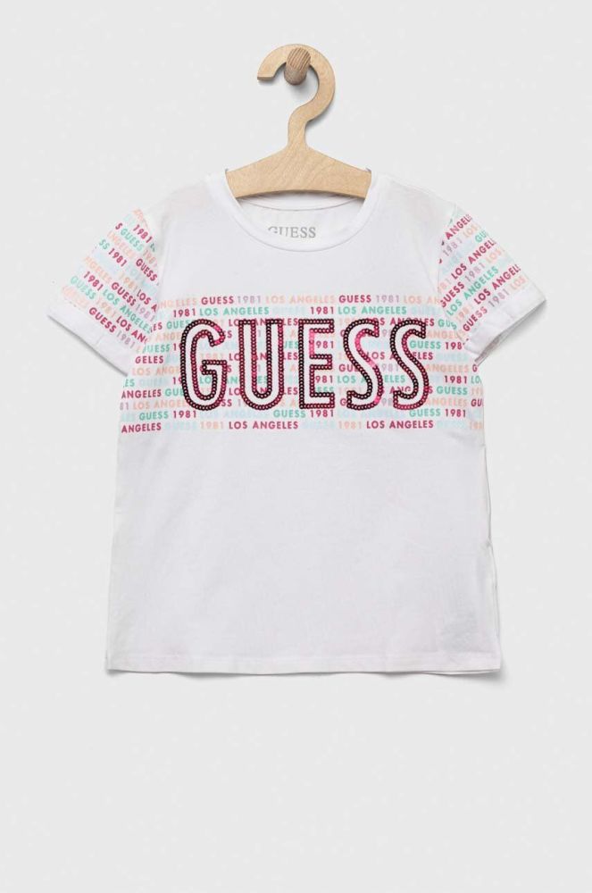 Дитяча футболка Guess колір білий (3325873)