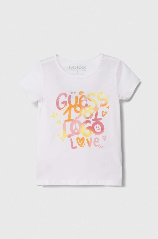 Дитяча футболка Guess колір білий (3439640)