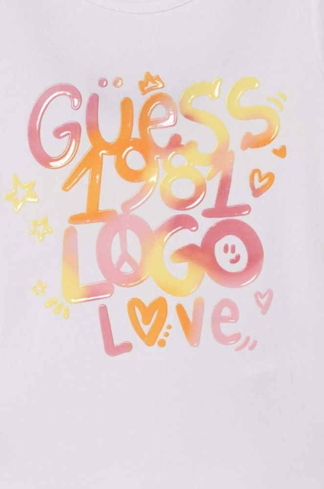 Дитяча футболка Guess колір білий (3439640) фото 3