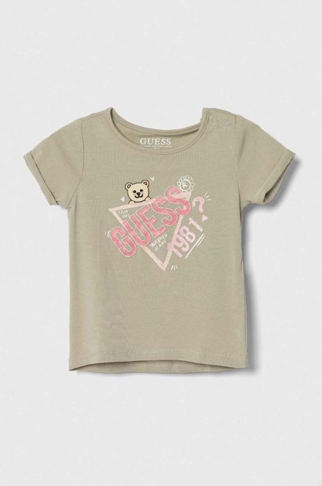 Дитяча футболка Guess колір зелений (3375500)