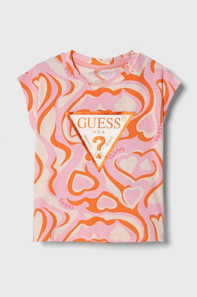 Дитяча футболка Guess колір рожевий (3435334)