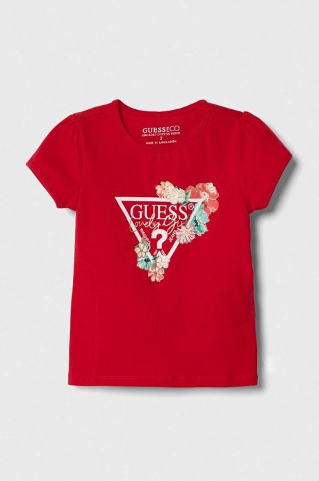 Дитяча футболка Guess колір червоний (3524795)