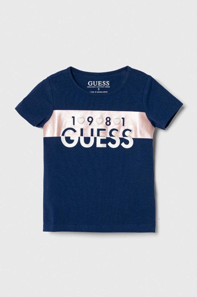 Дитяча футболка Guess колір синій (3524808)