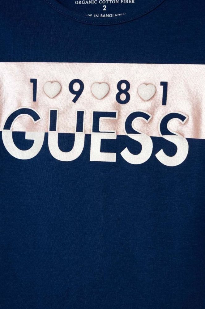 Дитяча футболка Guess колір синій (3524808) фото 3
