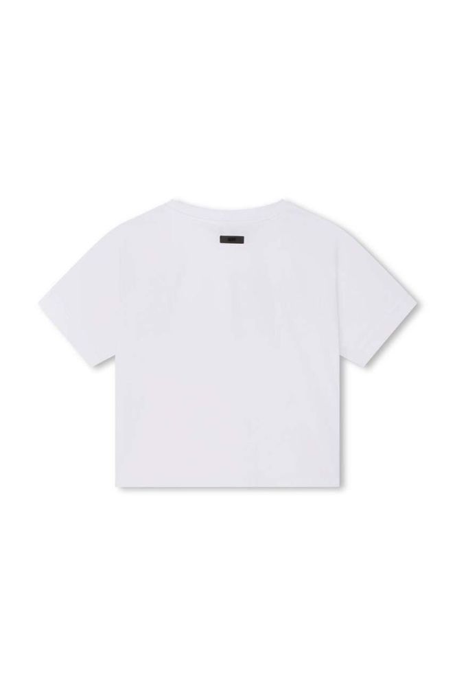 Дитяча бавовняна футболка Dkny колір білий (3426441) фото 2