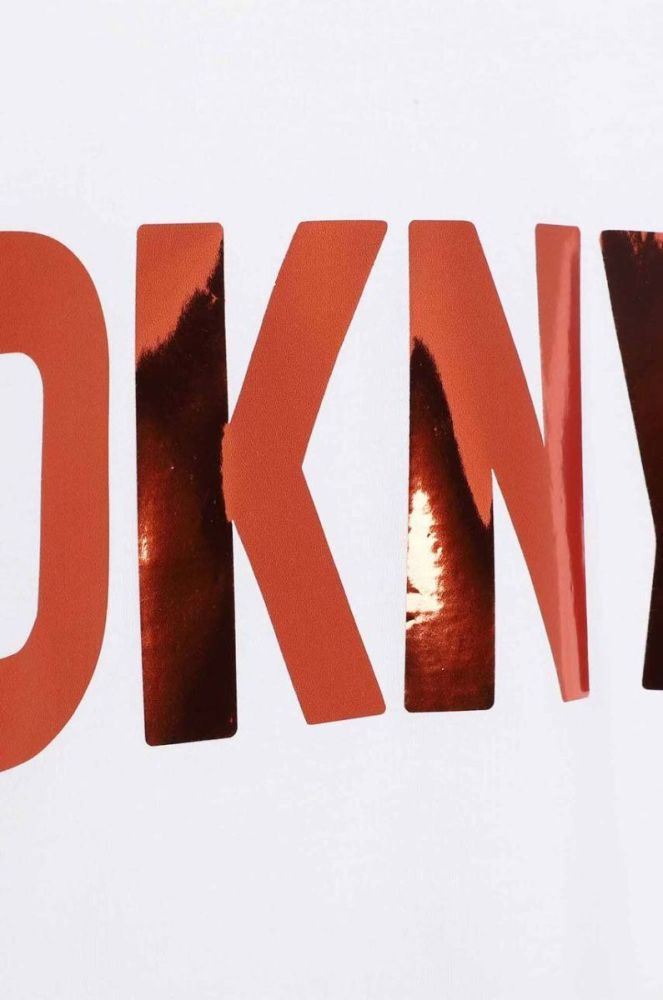 Дитяча бавовняна футболка Dkny колір білий (3426441) фото 3