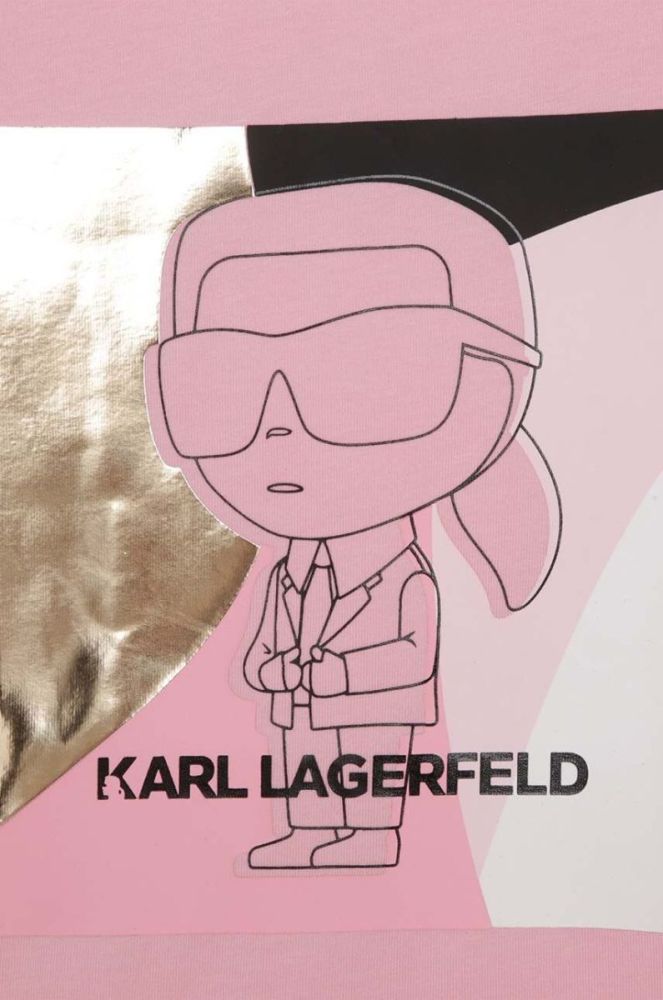 Дитяча футболка Karl Lagerfeld колір рожевий (3459847) фото 3