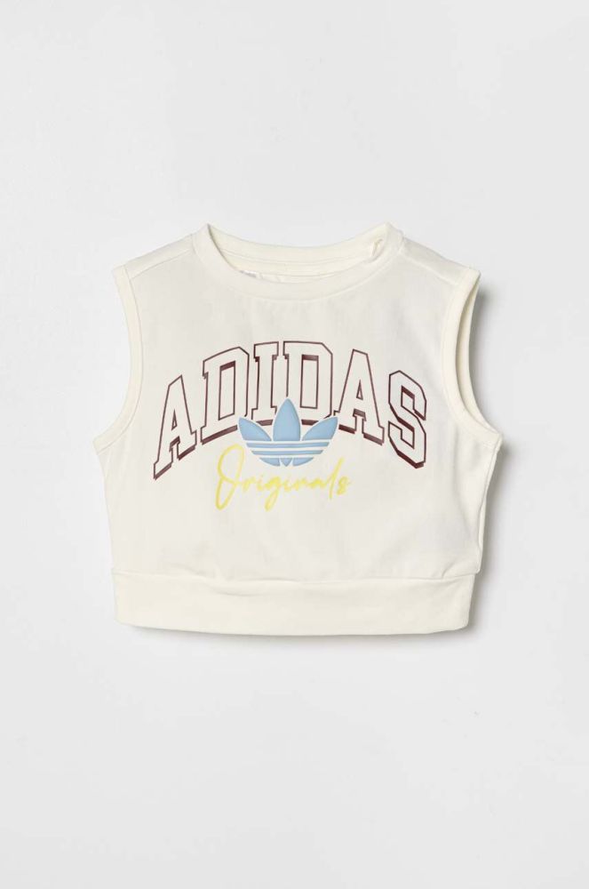 Дитячий топ adidas Originals колір бежевий