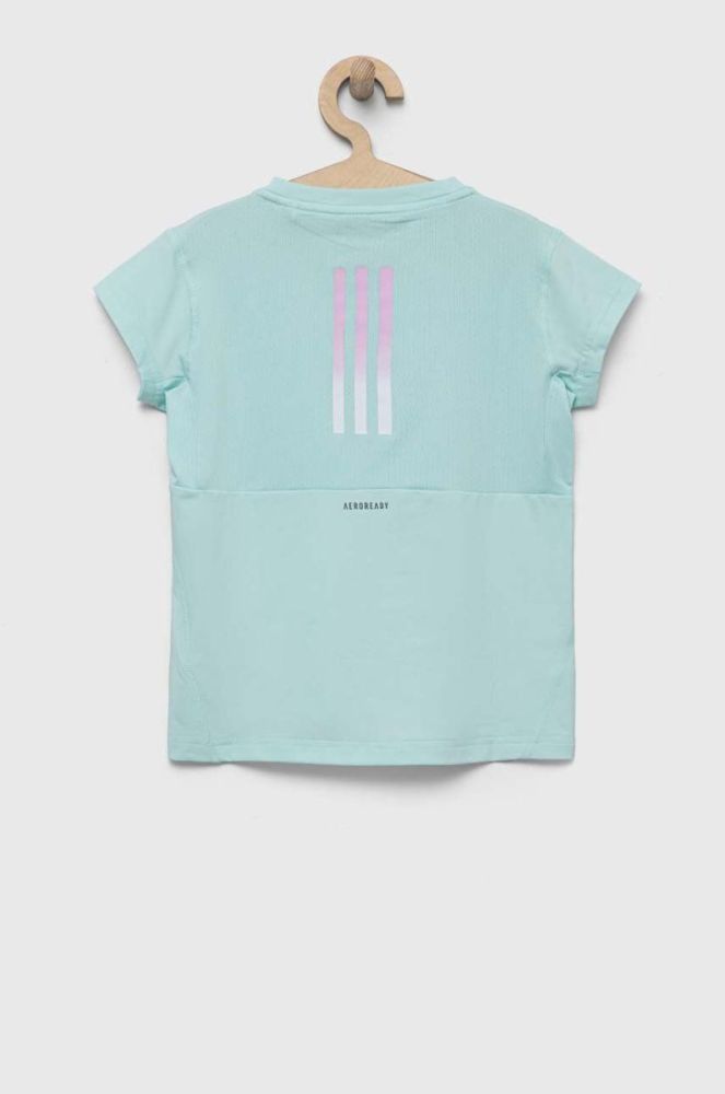 Дитяча футболка adidas колір бірюзовий фото 2