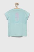 Дитяча футболка adidas колір бірюзовий Дитяча футболка adidas колір бірюзовий