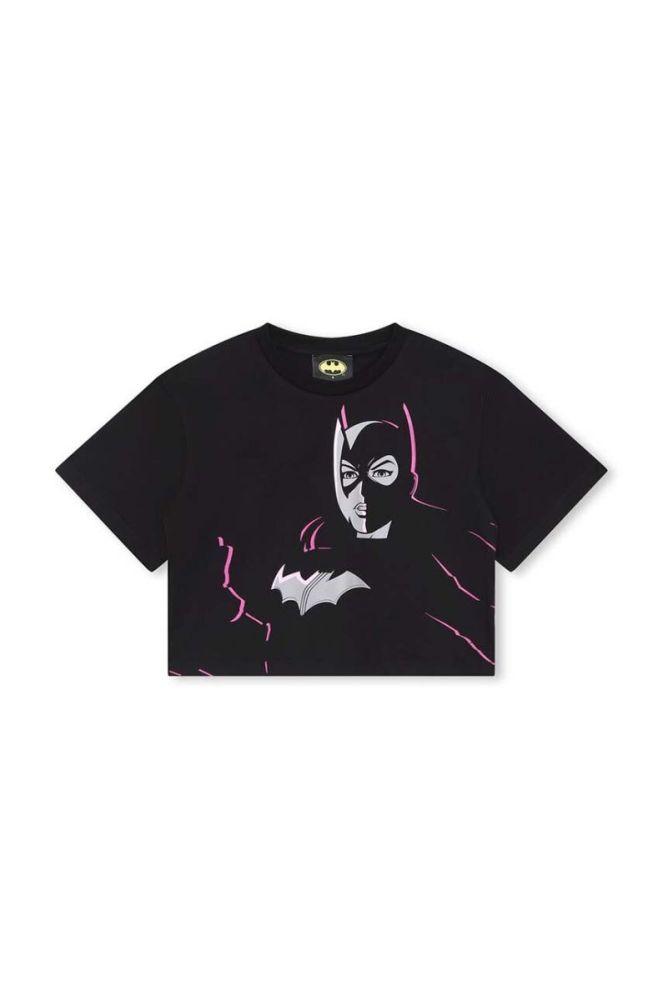 Дитяча бавовняна футболка Dkny x DC Comics колір чорний (3643800) фото 2
