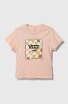 Дитяча бавовняна футболка Vans CHECKER BOX CREW VN000795BQL1 колір помаранчевий