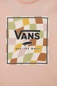 Дитяча бавовняна футболка Vans CHECKER BOX CREW VN000795BQL1 колір помаранчевий