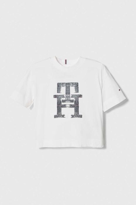 Дитяча бавовняна футболка Tommy Hilfiger колір білий (3615307) Дитяча бавовняна футболка Tommy Hilfiger колір білий (3615307)