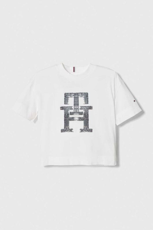 Дитяча бавовняна футболка Tommy Hilfiger колір білий (3615307)