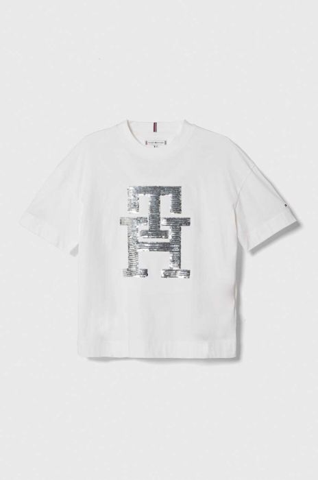 Дитяча бавовняна футболка Tommy Hilfiger колір білий (3610935) Дитяча бавовняна футболка Tommy Hilfiger колір білий (3610935)