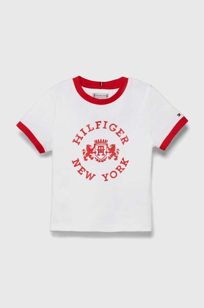 Дитяча бавовняна футболка Tommy Hilfiger колір білий (3586477)