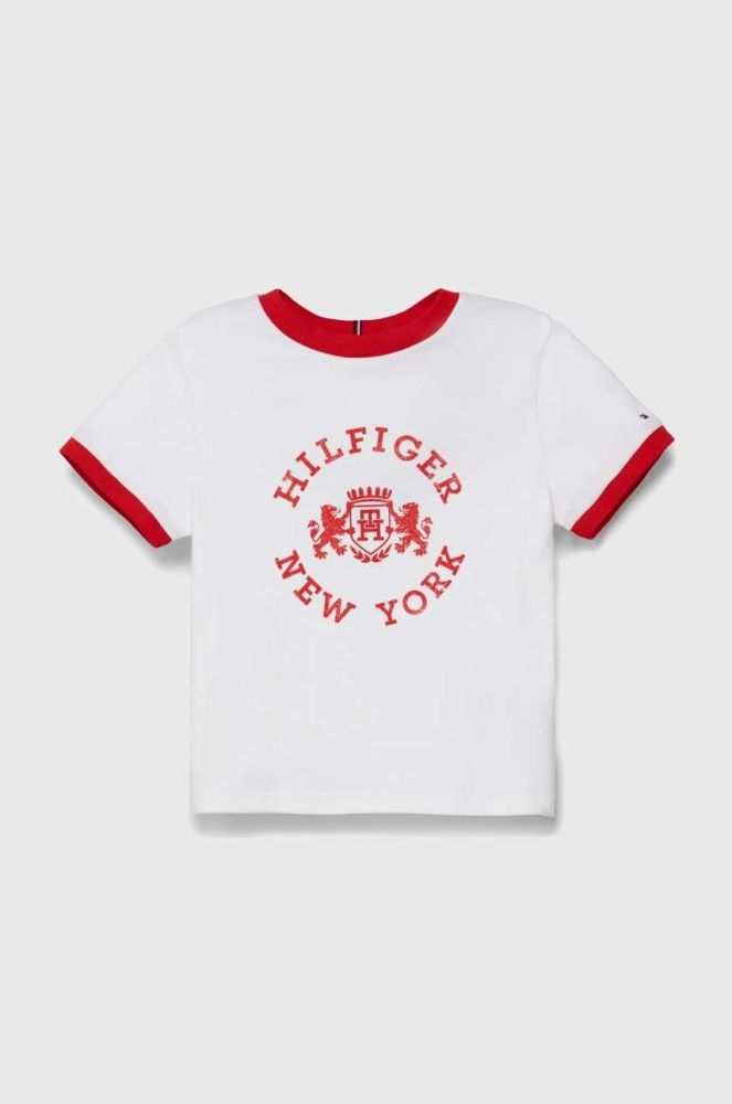 Дитяча бавовняна футболка Tommy Hilfiger колір білий (3586485)
