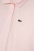 Дитяче бавовняне поло Lacoste колір рожевий з коміром