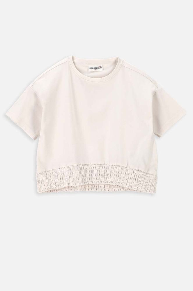 Дитяча футболка Coccodrillo колір бежевий (3475007)