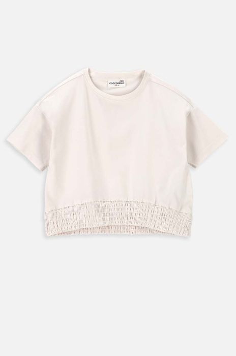 Дитяча футболка Coccodrillo колір бежевий (3475007)