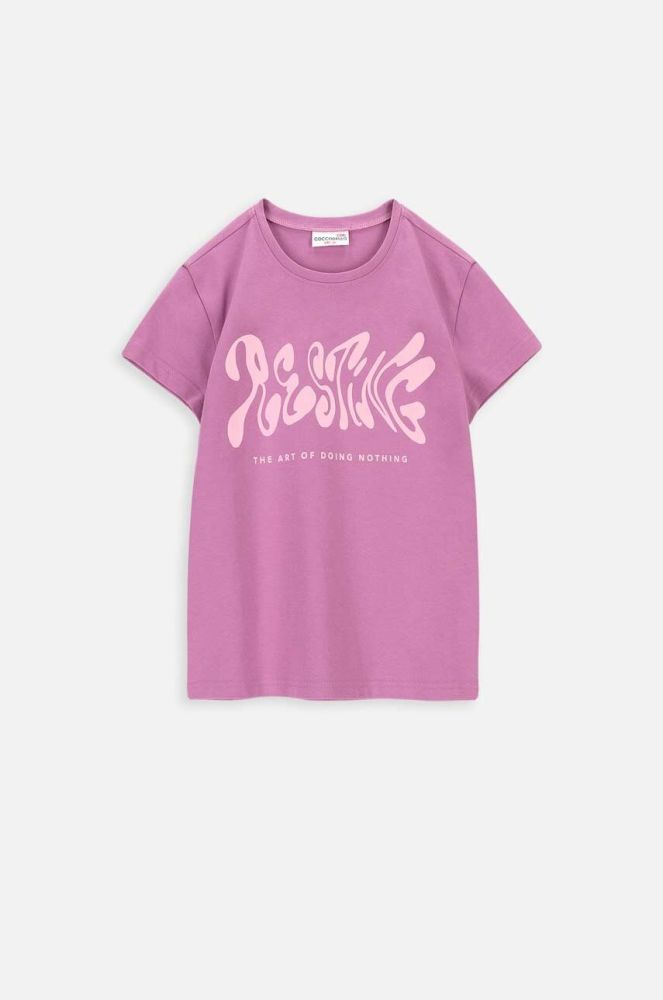 Дитяча футболка Coccodrillo колір фіолетовий (3416991)