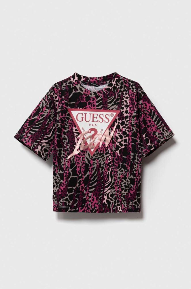 Дитяча футболка Guess колір фіолетовий (3524830)