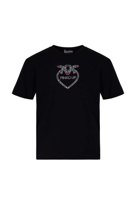 Дитяча бавовняна футболка Pinko Up колір чорний (3432828)
