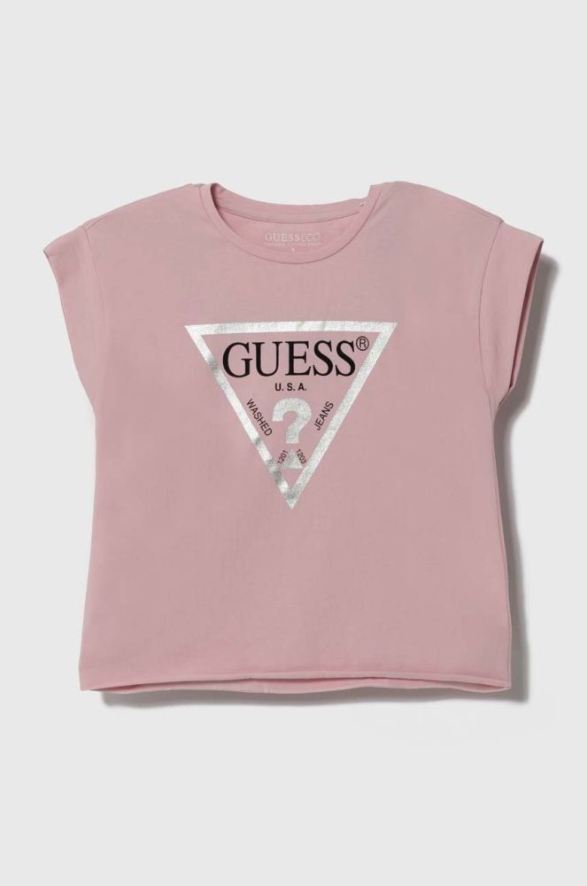 Дитяча футболка Guess колір рожевий (3529769)