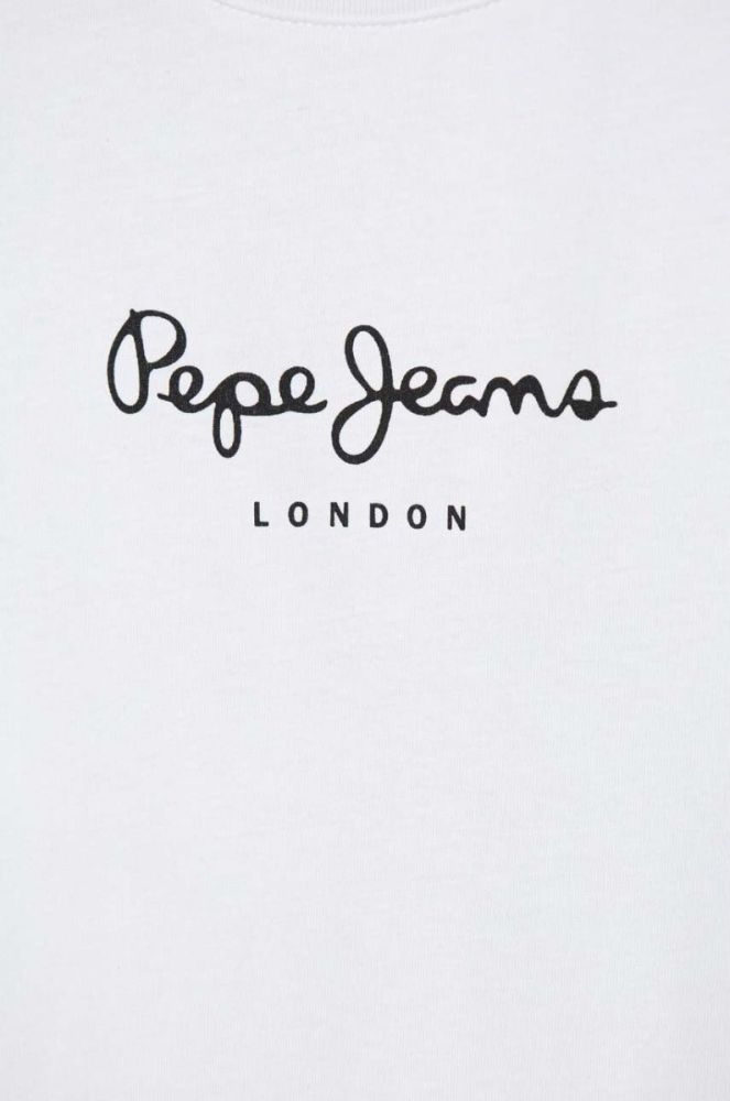 Дитяча бавовняна футболка Pepe Jeans колір білий (3451881) фото 3