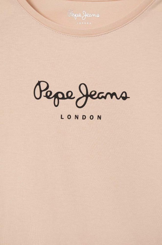 Дитяча бавовняна футболка Pepe Jeans колір рожевий (3451888) фото 3