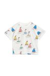 Дитяча бавовняна футболка Mini Rodini колір білий візерунок (3266599)