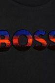 Дитяча бавовняна футболка BOSS колір чорний з принтом (3447878)