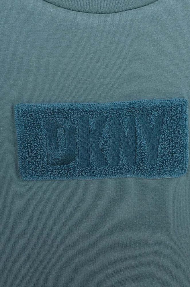 Дитяча футболка Dkny колір зелений з аплікацією (3405123) фото 3