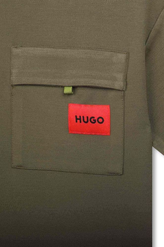 Дитяча футболка HUGO колір зелений однотонний (3513091) фото 3