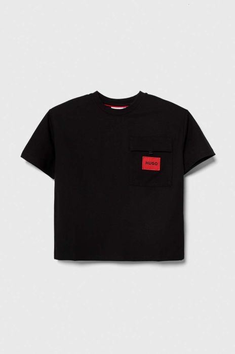 Дитяча футболка HUGO колір чорний однотонний (3513087)