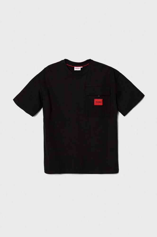 Дитяча футболка HUGO колір чорний однотонний (3513096)