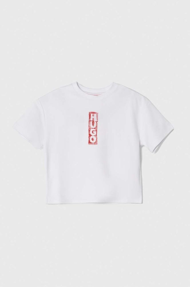 Дитяча футболка HUGO колір білий з принтом (3426474)