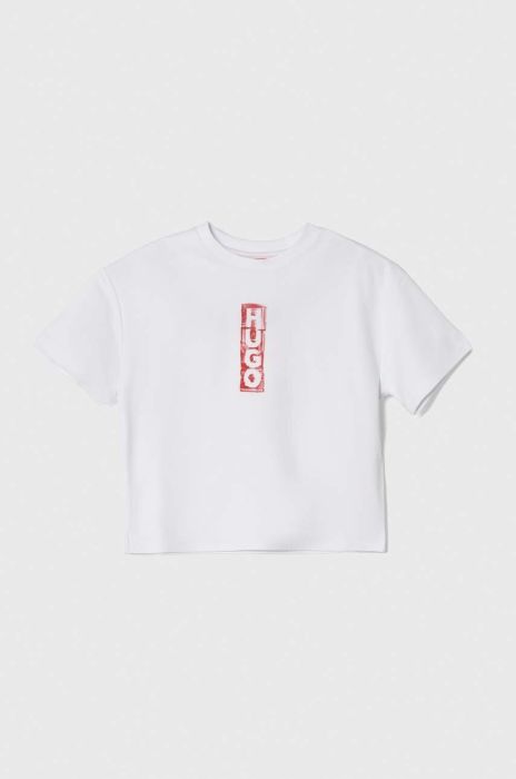Дитяча футболка HUGO колір білий з принтом (3426474)
