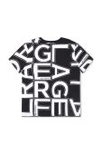 Дитяча бавовняна футболка Karl Lagerfeld колір чорний візерунок (3451957)