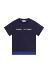 Дитяча бавовняна футболка Marc Jacobs колір синій візерунок (3426524)