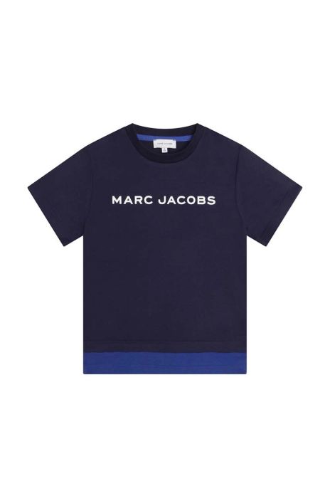 Дитяча бавовняна футболка Marc Jacobs колір синій візерунок (3426533)