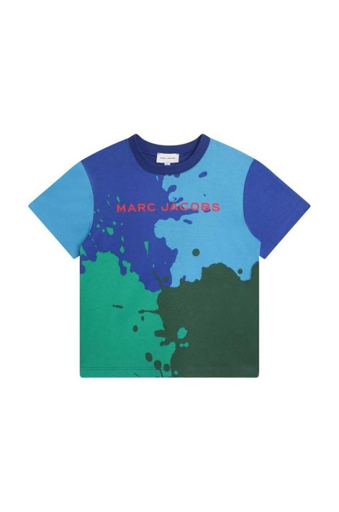 Дитяча бавовняна футболка Marc Jacobs колір зелений візерунок (3426539) фото 2